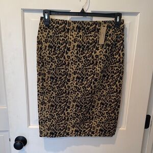 Leopard Print Pencil Skirt